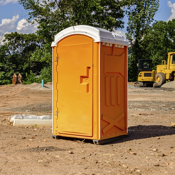 how often are the portable toilets cleaned and serviced during a rental period in Fremont County Iowa